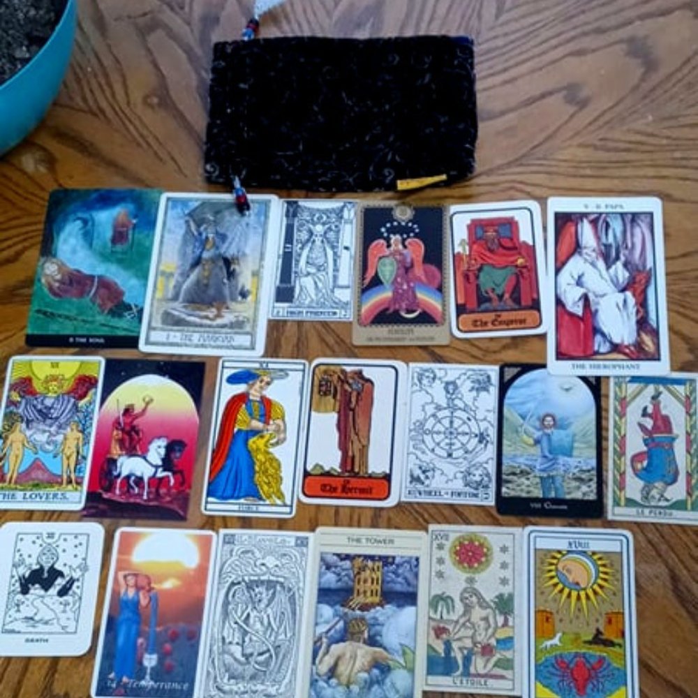 🌟3for50$🌟Eclectic Tarot [Major Arcana] + Silk bag -RARE-